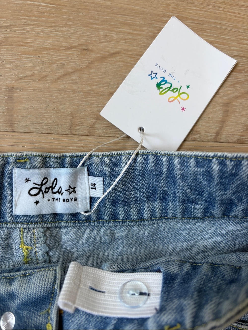 Lola + The Boys Rhinestone Denim Shorts Girls Size 14 NWT $58 Heart Pockets*U15 - Picture 4 of 4